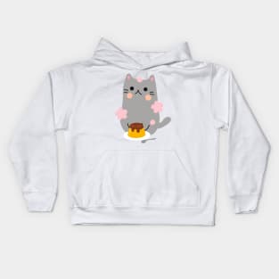 Pudding Cat Kids Hoodie